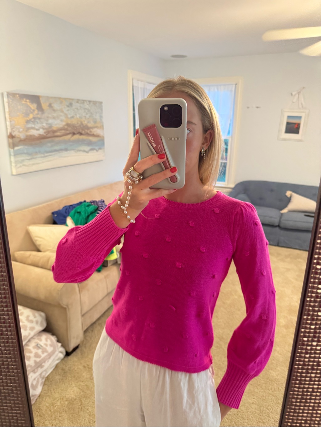 Lilly Pulitzer Mini Kippa Sweater - Bougainvillea Pink